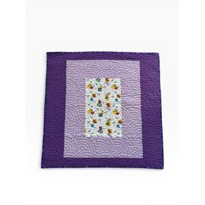 VNTAGE SESAME STREET QUILT BLANKET COMFORTER BERT ERNIE OSCAR BIG BIRD 32.5x32.5